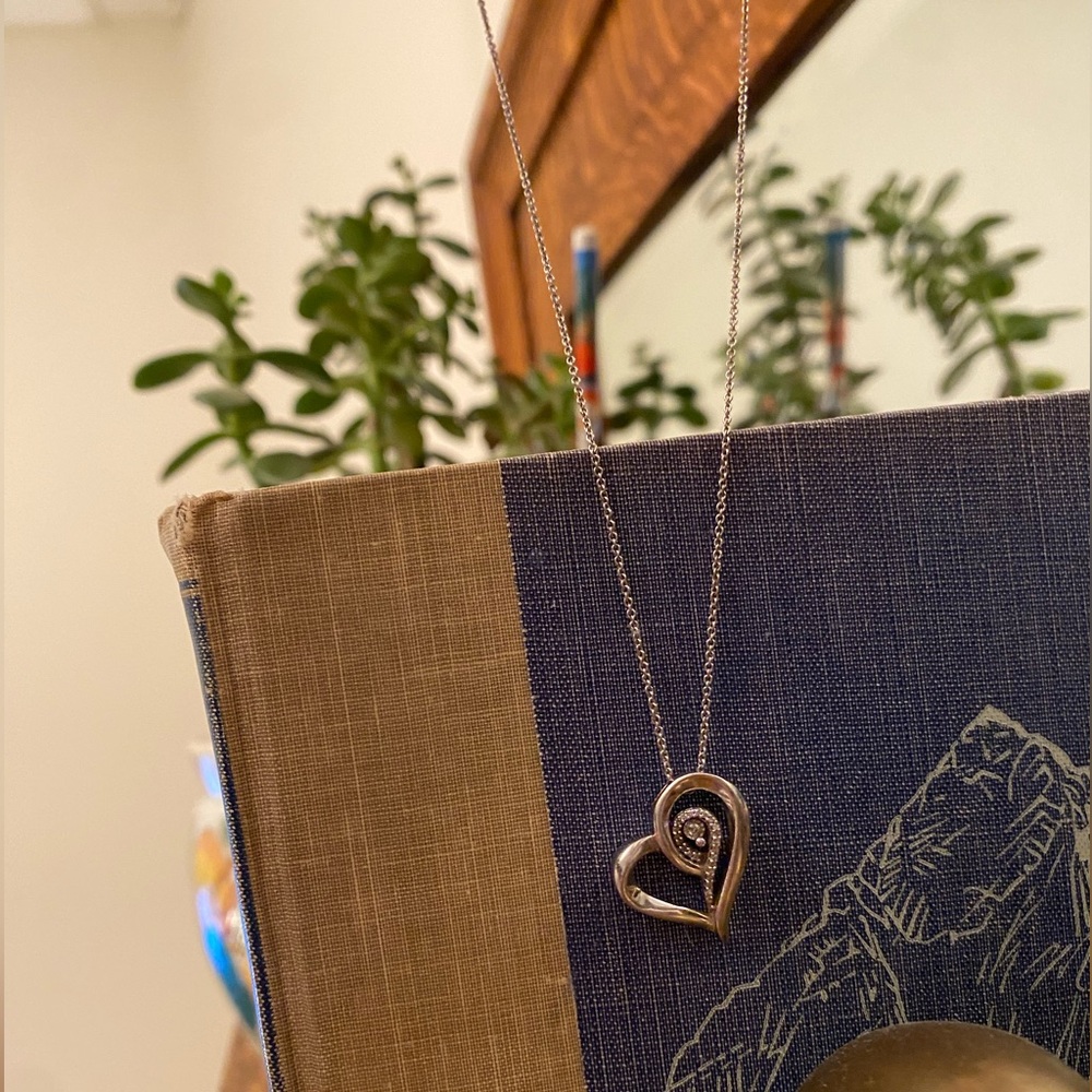 925 + Diamond Heart Necklace